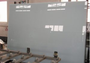white painted glass